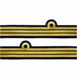 Cuff Rank Sleeve 1Curl 2 Bars Gold wire Commander