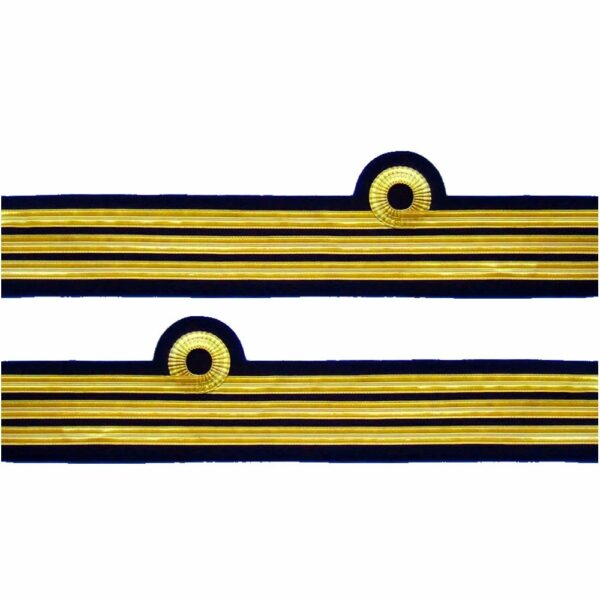 Cuff Rank Sleeve 1Curl 2 Bars Gold wire Commander Cuff Rank Sleeve 1Curl 2 Bars Gold wire Commander