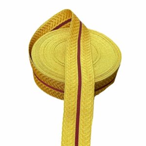 Gold Military Mylar Braid Half Red