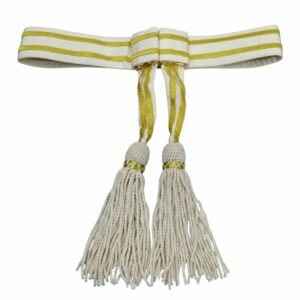 British Senior Officers Ceremonial Gold Braided White Waist Sash