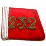232 Artillerie Foot Officers' Shoulder Strap Badge