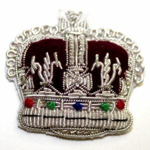 Crowns Silver Embroidered Badge