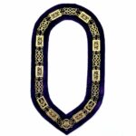 Grand Lodge Metal Gold Purple Velvet Masonic Chain Collar