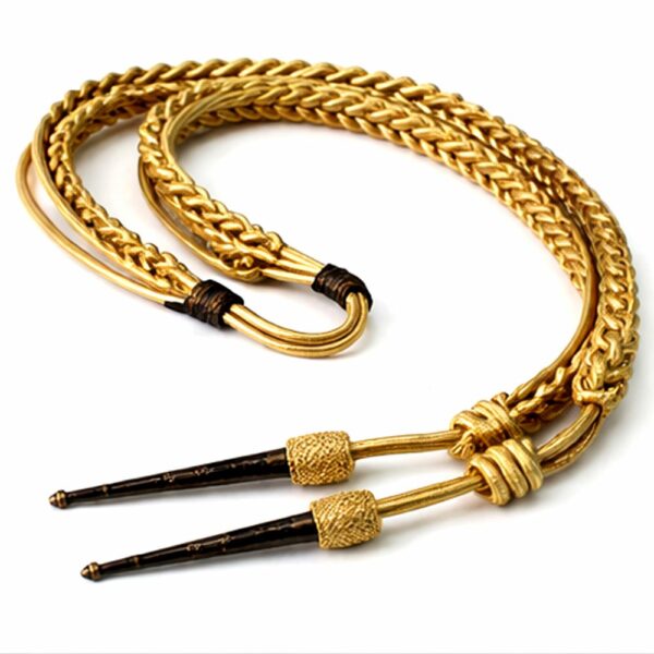 Gold Bullion Braided Military Shoulder Cord