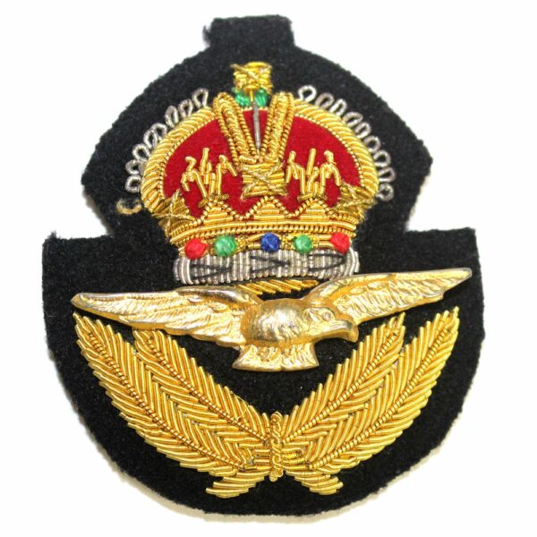 RAF Officers Forage Badge Crown Wire Embroided