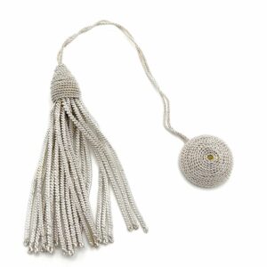 Military Officer Tassels Hat Cords Cap Silver Wire