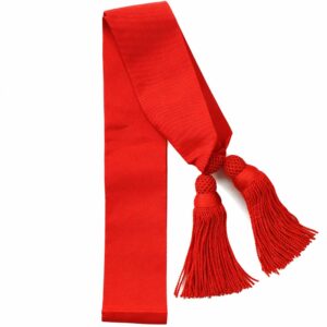 Red Silk Sash Two Tassel Ceremonial Sash