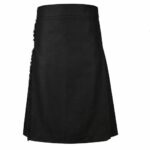 Modern Black Military Kilt