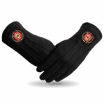 Knights Templar Gloves Black Cotton With Patch