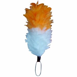 Feather Plume Hackle Glengarry Cap Golden White