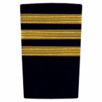 Three Bars Navy Gold Epaulettes