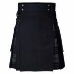 Black Tartan Highland Festival Traditional Kilt