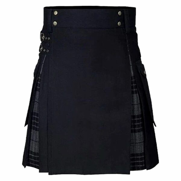 Black Tartan Highland Festival Traditional Kilt