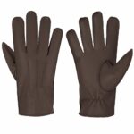 Men's Leather Police Brown Gloves