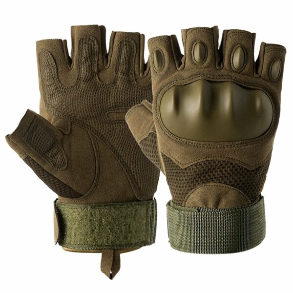 Half Finger Military Green Gloves Security