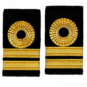 Naval Slip On Epaulette Circle 2 Bars In Gold