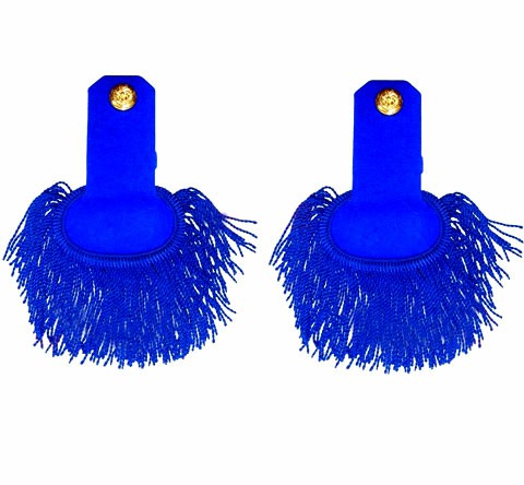 Blue Silk Shoulder Epaulettes