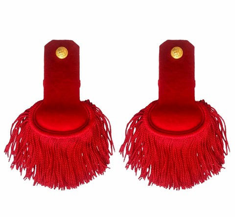 Red Silk Fringe Marching Band Epaulettes Shoulder Epaulettes Red Silk Fringe Marching Band Epaulettes Shoulder Epaulettes