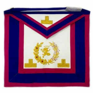 Senior Deacon Mark Apron Blue Pink Gold Hermes Emblem