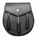 Scottish Kilt Belt Bag Leather Black Pouch