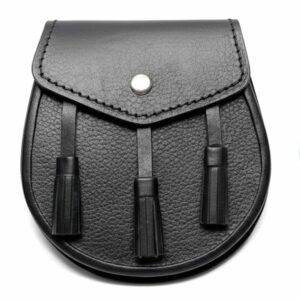 Scottish Kilt Belt Bag Leather Black Pouch