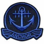 Embroidery Patch Navy Blue Anchor