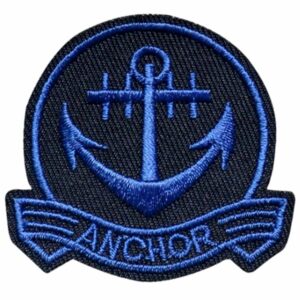 Embroidery Patch Navy Blue Anchor