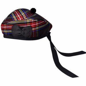 Wool Bonnet Cap Kilt Accessories Black