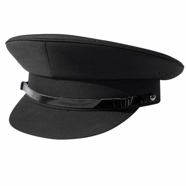 Officers Black Chauffeur Peaked Cap Officers Black Chauffeur Peaked Cap