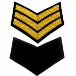 British Military Sergent Gold Black 3 Bars