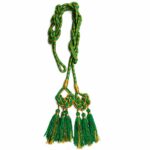 Green Gold Knot Tessel