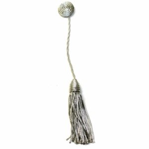 Silver Doctoral Tam Bullion Graduation Tassel