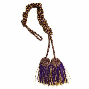 Cincture Flat Knot Purpel Gold Tessel