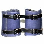 Luftwaffe Blue Black Leather Gaiters