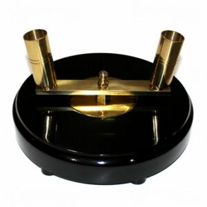 Black Ceremonial Two Flagpole Base