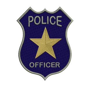 Police Embroidery Machine Badge