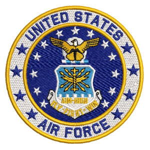 Machine Embroidery Air Force Badge