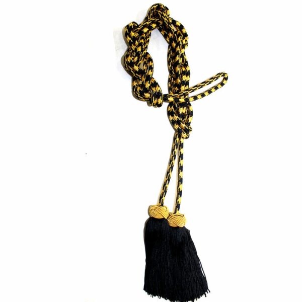 Black And Golden Cincture Solomon knot Tessel Black And Golden Cincture Solomon knot Tessel