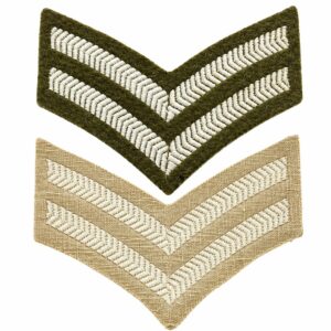Army Corporal Rank Chevrons Olive Green Patch