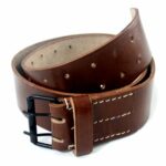WWI French Brown Leather Belt