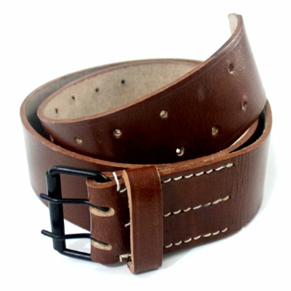 WWI French Brown Leather Belt