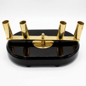 Black Wood Ceremonial 4 Flagpole Base