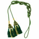 Priests Cincture Knot Gold Green Tassels