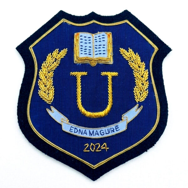 Customised Hand Embroidered Bullion Badge Customised Hand Embroidered Bullion Badge