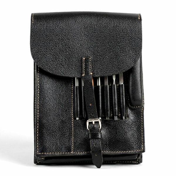German M35 Leather Map Case Black