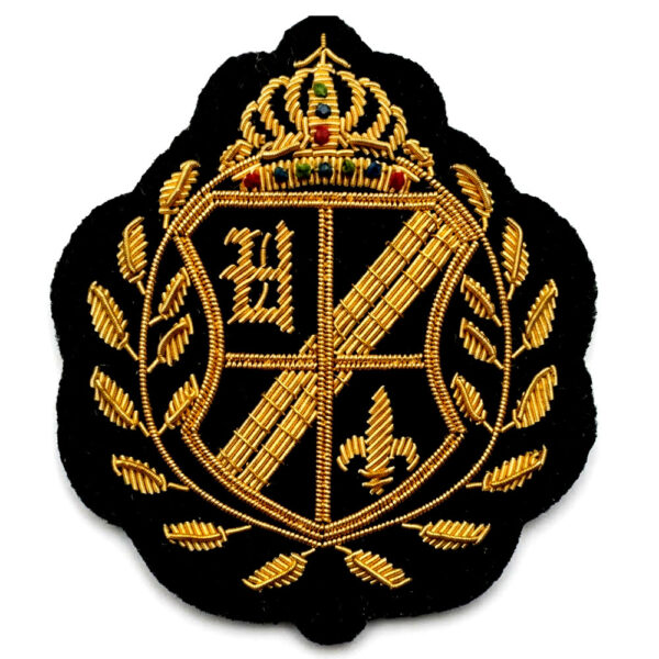 Crown Gold Embroidered Badge