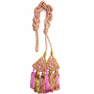 Pink Golden Knot Cincture Ornate Tassels