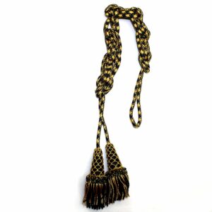 Black Gold Tassels Cincture Knot