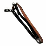 German Officer Black Leather Cross Strap