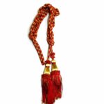 Red Gold Cincture Knot Tassel